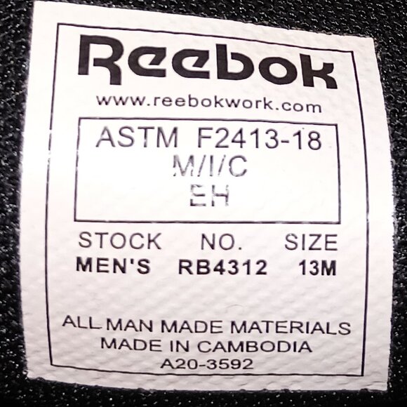 NEW Reebok Men's Fusion Flexweave Safety Toe Athletic Work Shoe 13M - Picture 11 of 11